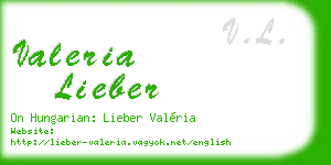 valeria lieber business card